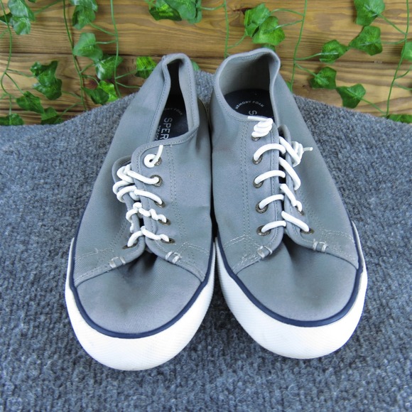 SPERRY Women's Memory Foam Boat Shoe Gray Fabric Sz 10 Medium Gently Used 2025 - Picture 2 of 7
